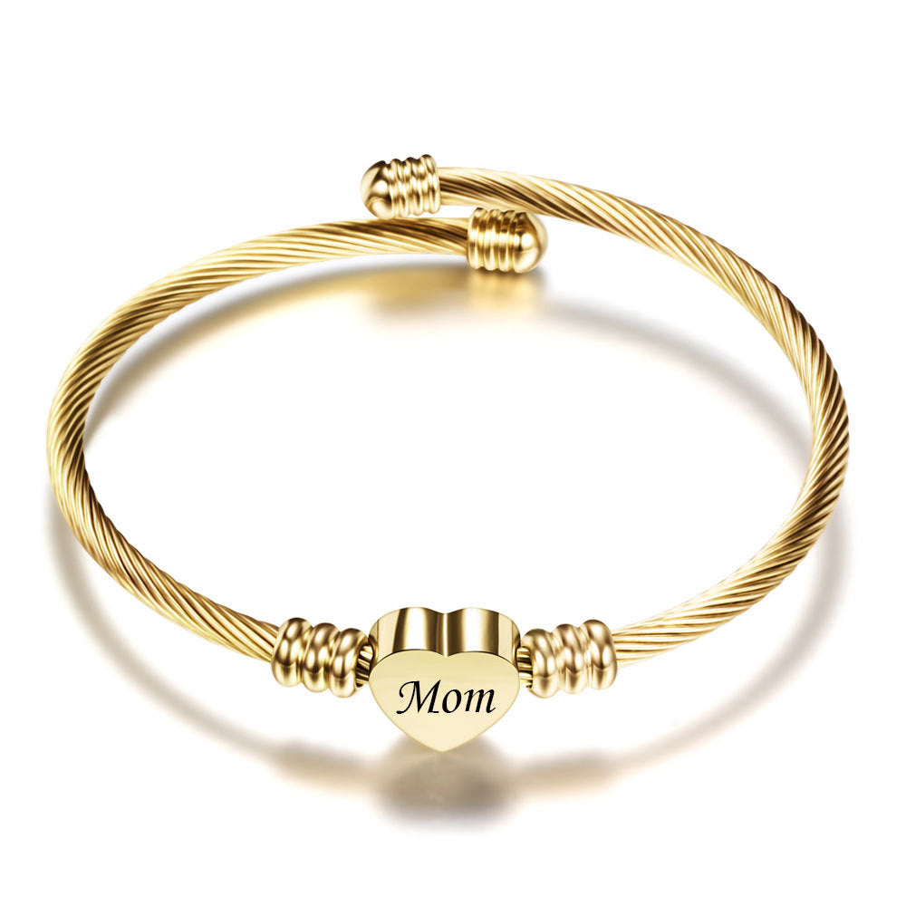 Stainless Steel Braided Mother’s Bracelets for Mom