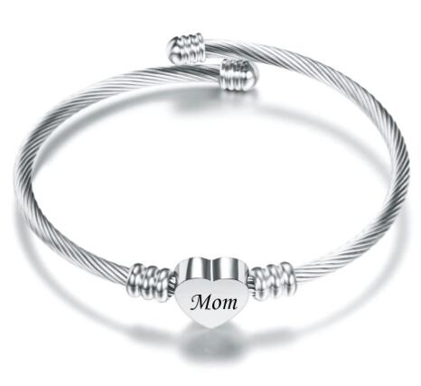 Stainless Steel Braided Mother’s Bracelets for Mom