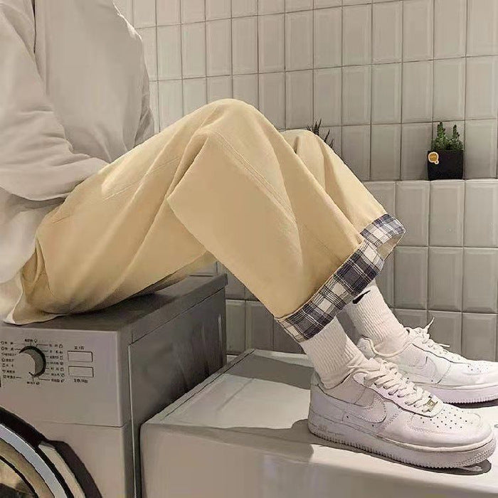 Trendy High-Waist Cargo Trousers