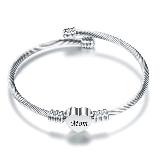 Stainless Steel Braided Mother’s Bracelets for Mom