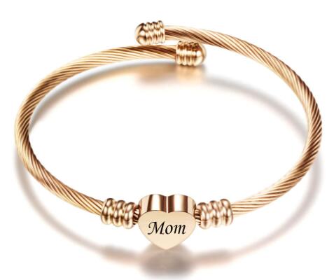 Stainless Steel Braided Mother’s Bracelets for Mom