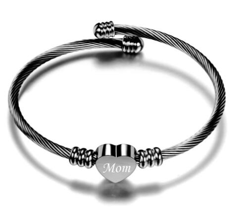 Stainless Steel Braided Mother’s Bracelets for Mom