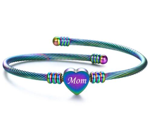 Stainless Steel Braided Mother’s Bracelets for Mom