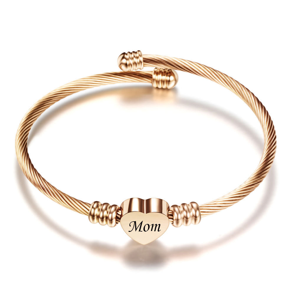 Stainless Steel Braided Mother’s Bracelets for Mom