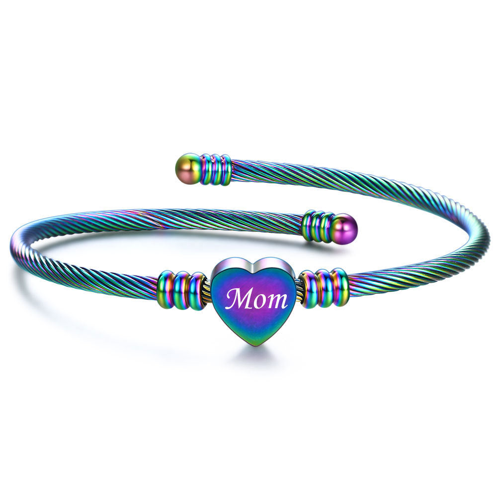 Stainless Steel Braided Mother’s Bracelets for Mom